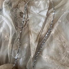 Vintage 1940s 1950s Silver Rhinestone Sequin Showgirl Bottoms Costume Hollywood
