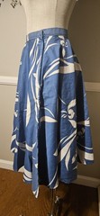 Vintage Hawiian Inspired Cotton Circle Skirt 24 Inch Waist Xs