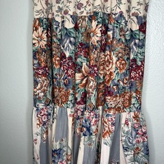 Vintage 70s Two Piece Cottage Floral Prairie Vest Dress Set | Size XXS/XS
