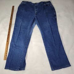 Wrangler Jeans Women Size 32W Blue Denim Straight Leg Carpenter Jeans Plus Size