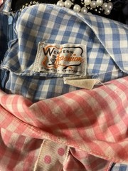 VTG 60’s 70s Western Fashions DRESS SQUARE DANCING ROCKABLILLY GINGHAM