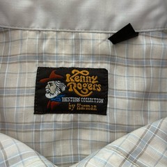 Vintage Kenny Rogers Western Collection Karman Plaid Pearl Snap Shirt Size 13/14