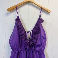 Vintage 80s 90s Coquette Ruffle Teddy Lingerie Womens Large Boudoir Dark Romance