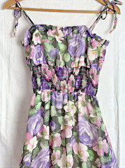 Vintage Terri Petites California Spaghetti Strap Floral Maxi Dress