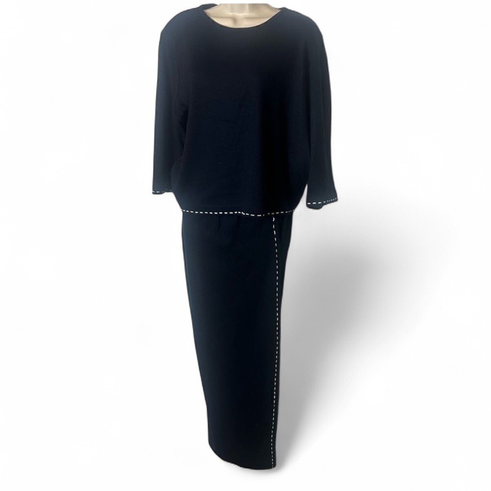Lennie For Nina Leonard Navy Sweater Maxi Skirt Set, Women’s Size M