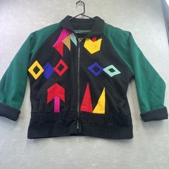 Braetan Womens Coat Color Block Design Wool Blend Jacket Medium Vintage
