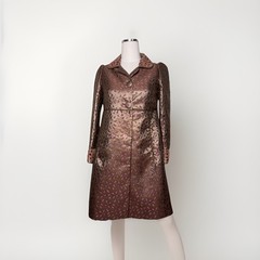 Vintage Metallic Brocade Dress&Coat