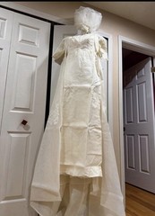 Vintage Alfred Angelo Wedding Gown – Edythe Vincent – Ivory -Train & Headpiece