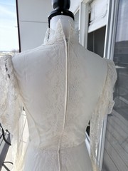 Vtg 70’s Country Elegance California Size 10 Wedding Dress Ivory Lace