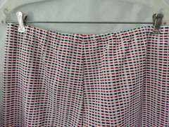 Vintage 1960s RN 37863 – 2 pc Red White & Blue Check Pant Suit & Top Size 18 1/2