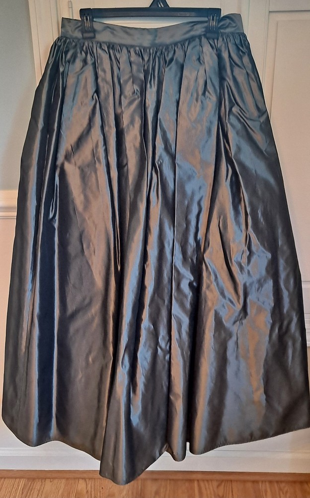 Vintage Size 14 Jeanne Alexander Silver Evening/Formal Skirt