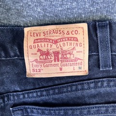 Vintage Y2K Levis 512 Jeans Women 8 MIS M Black Slim Fit Tapered Leg USA 27×30.5