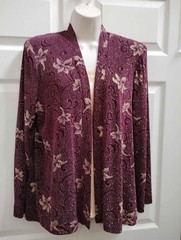 Women’s Medium Cocktail Jacket & Camisole Burgundy & Gold Stunning 2 Pcs Set New