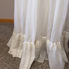 VTG Gunne Sax Jessica Ivory Gown Prairie Corset Style Tie DRESS Sz 9 not perfect