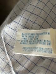 VTG 60s KATZ BLUE CHECK SNAP FRONT ROBE HOUSE COAT DUSTER -NWT-MED