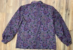 Vintage Jonquil by Judy Bond Multi Purple Floral Button Up Shirt Women’s Large