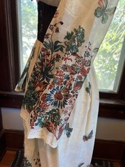 Vtg 60/70 Prairie Bohemian Semi Sheer Lace Gunne Sax Style Flare Sleeves Dress S