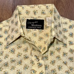 Vtg Champion Western Shirt Womens Pearl Snap Floral Rockabilly Disco NOS 70s 12