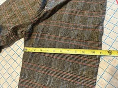 Vintage 1950s Nylon Wool Pants Women’s Tailored High Waist Glen Check Plaid