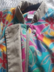 Vtg Marcia Floral Bomber Jacket OVERSHIRT M/L Cotton