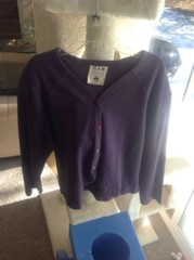 Vintage Max Studio Basics Purple l/s cotton top , small