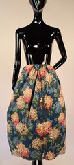 ROMANTIC VICTORIAN 1880’S HYDRANGEA FLORAL PRINT SKIRT 
