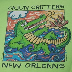 vintage 90s y2k alligator crawfish new orleans baby tee youth m *FITS XS/S*