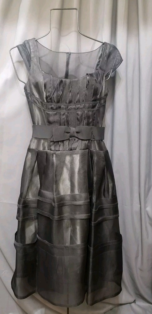 Carolina Herrera Dress Womens 4 Black Cocktail Formal Evening Dress Silk