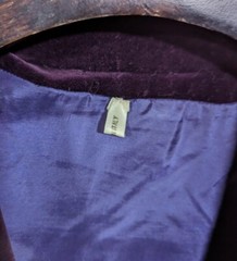 Genny by Gianni Versace Purple Velvet Shawl Royal Edwardian Jacket Italy 42