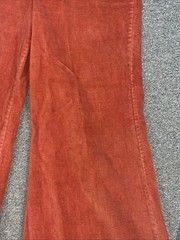 Vtg 60/70s RT Jr’s Red 15″ Bell Bottoms Snap/Button Waist