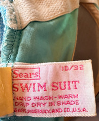 Vintage Sears Swimsuit 50s/60s Light Blue Small-Medium. Great Condition. Rare!