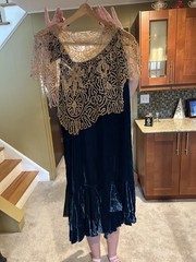 Vintage 1920’s cobalt Blue flapper style dress