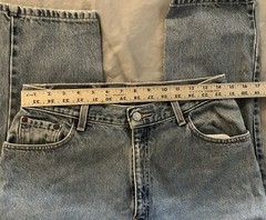 Levi Strauss 550 Jeans Size 12 MIS Relaxed Fit Tapered Leg Light Wash Denim