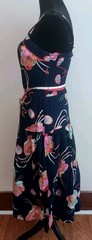 VTG Dash-About Fit And Flare Dress Day House Swing Rockabilly Tropical 1970s M