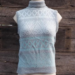 Womens Sweater Vest Shirt 1980s 1990s E.V. LTD Size Medium