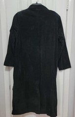 1990s Y2K Centigrade Vintage Suede Long Trench Coat Duster Size Small NWT
