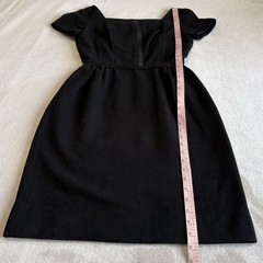 Vintage 60s Helen Whiting Black Mini Dress Size Small