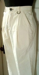 80’s LIZSPORT Beige Pleated Casual Cotton Pants Slacks Trouser 2P