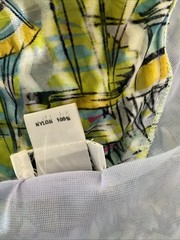 Vintage 80s Virginie Paris / France Work Of Art Pleated Drop Waist Dress XL