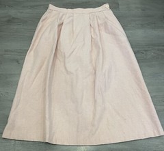 VINTAGE 70s 80 WOMEN’S LLOYD SPORTWEAR CO. UNION MADE PINK WOOL SKIRT MIDI