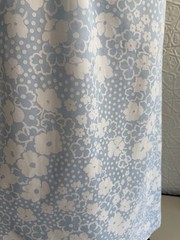 vintage dress Saks Fifth Avenue floral house dress maxi Blue cottage ruffle 70s