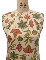 Vintage 70s Women’s Home Sewn Sleeveless Shift Dress – Sz S/M – Fall Leaves