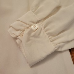 Rena Rowan Saville Petite Cream High Neck Blouse Vintage 6 Ivory Cottage Granny