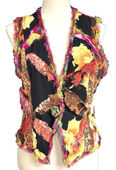 Vtg Nothing Matches Top Vest Women’s Patchwork Boho Vintage Art To Wear Funky
