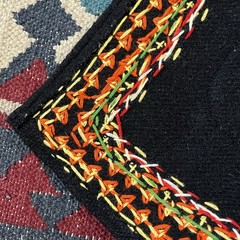 Vintage Ukrainian Ethnic Folk Kiptar Embroidered Wool Vest Women’s Medium