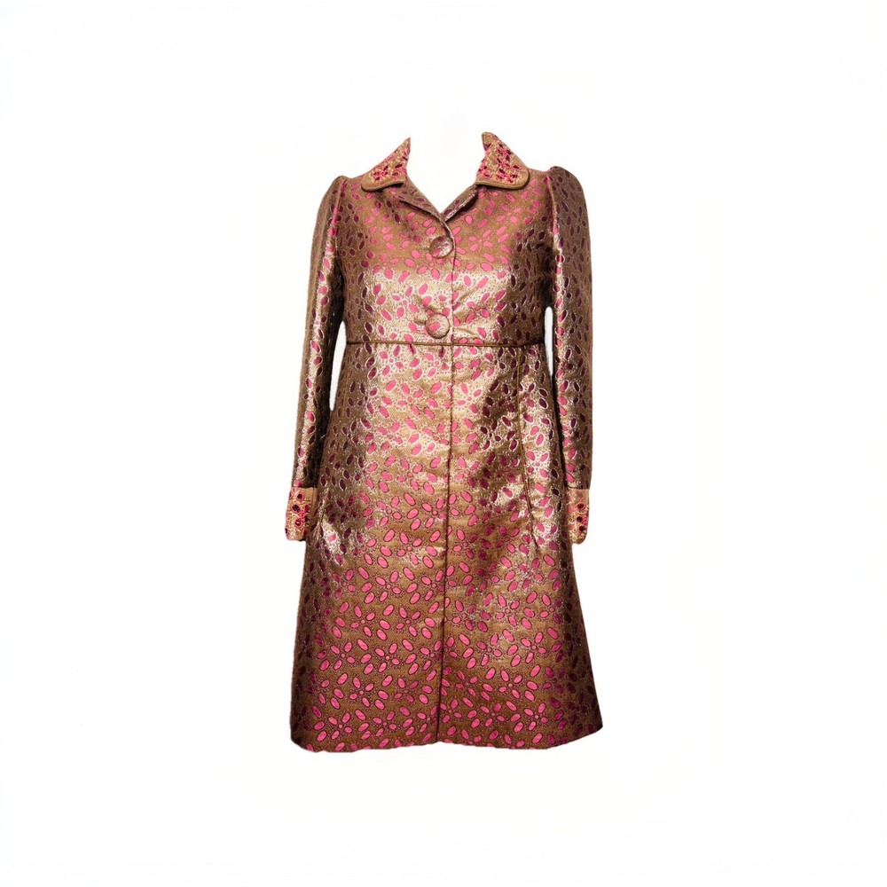 Vintage Metallic Brocade Dress&Coat