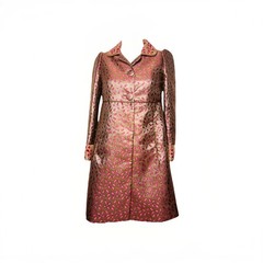 Vintage Metallic Brocade Dress&Coat