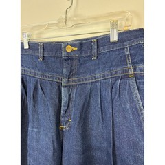 Vintage Lee Bareback Pleated Jeans High Rise 16 Long 31×31.5 Tapered Mom Relaxed