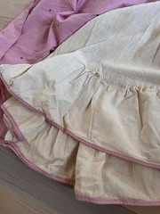 Orig 50s Pinup Dress Pink Cotton Rhinestone Swing Skirt Sun Fun California SM