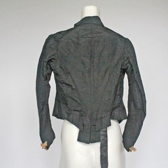 1900’s Antique Black Bombazine Mourning Bodice Jacket / Spherical Buttons